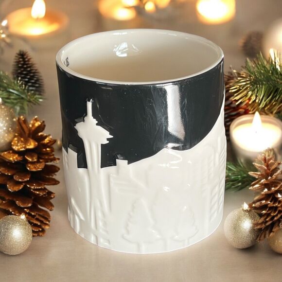 Starbucks Seattle City 3D Relief Mug Ferry Boat 2012 Collector Coffee Cup EUC - Picture 2 of 6